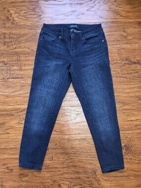 Seven7 Dark Blue Bedazzled Jeans Size 4